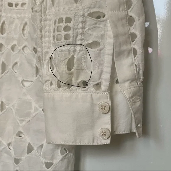 Anthropologie Maeve women’s white lace tunic dress cover-up. - Picture 6 of 8